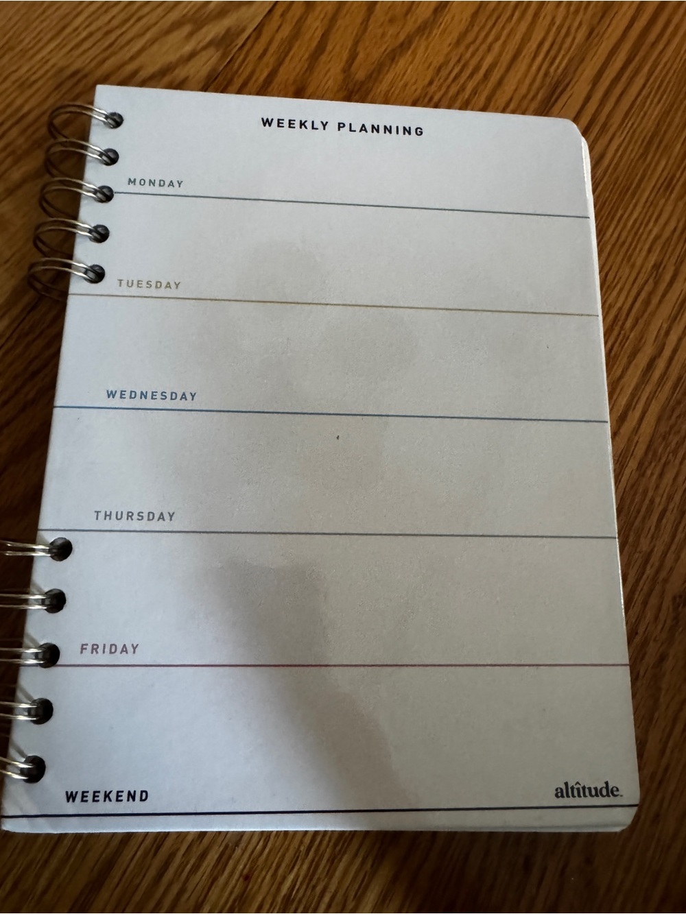 White Weekly Undated Planner - Spiral Bound